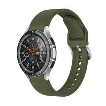 BStrap Silicone remen za Samsung Galaxy Watch 4 / 5 / 5 Pro / 6, olive green