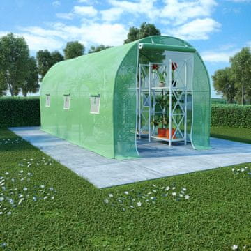 Vidaxl Vrtni staklenik, 9 m², 4,5 x 2 x 2 m