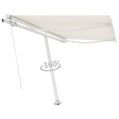 Vidaxl Samostojeća tenda na ručno uvlačenje 300 x 250 cm krem