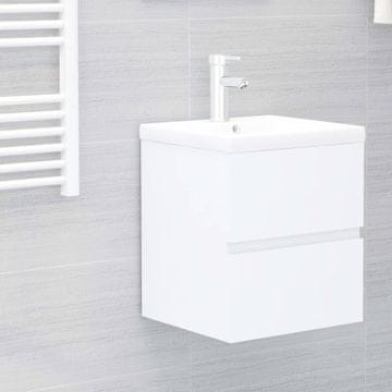 Vidaxl Ormarić s ugrađenim sudoperom Bijeli iveral