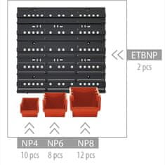 Borderline Zidna ladica PVC - 32-dijelni organizator ORDERLINE 3
