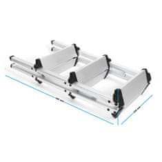 Wiltec Alu dvostrana preklopna ljestvica-2 × 3 koraka 73 cm ne-klizanje