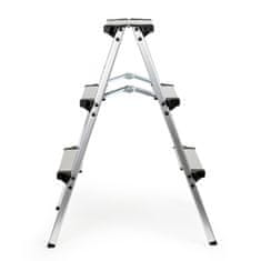 Wiltec Alu dvostrana preklopna ljestvica-2 × 3 koraka 73 cm ne-klizanje