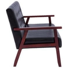 Vidaxl 3-dijelni set sofa od umjetne kože crni