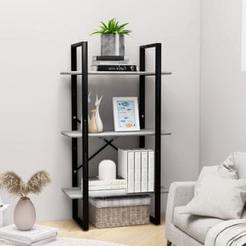 Vidaxl Polica, betonsko siva, 60x30x105 cm, materijal na bazi drva