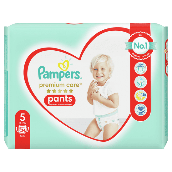 Pampers pelene Premium Care Pants 5 (12-17 kg) Junior 34 kom