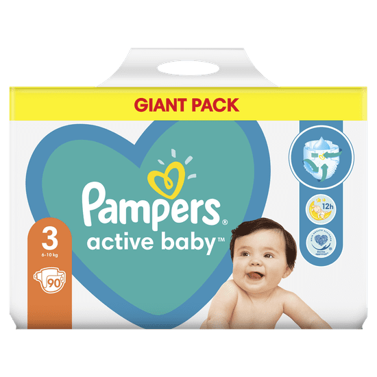 Pampers pelene Active Baby 3 Midi 6 10 kg 90 kom MALL.HR