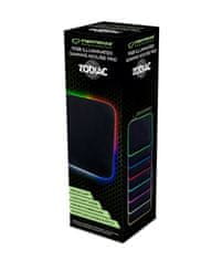 slomart Esperanza Zodiac EGP105 RGB podloga za gaming miša, 35x25cm, LED