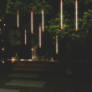 Vidaxl Meteorska svjetla, 8 kom, 50 cm, 288 LED dioda u boji, za unutarnju/vanjsku upotrebu