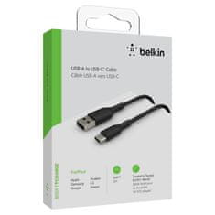 Belkin Boost Charge kabel, USB-A u USB-C, crni, 2 m