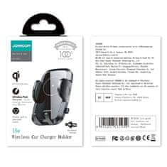 Joyroom Wireless Vent držač mobitela za auto, Qi punjač 15W, crno