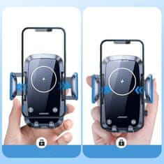 Joyroom Wireless Vent držač mobitela za auto, Qi punjač 15W, crno