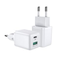 Joyroom Mini Fast Charger punjač USB / USB-C 30W PD QC, bijela