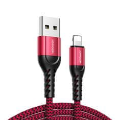 Joyroom N10 3x kabel USB / Lightning 0.25m + 1.2m + 2m, crvena