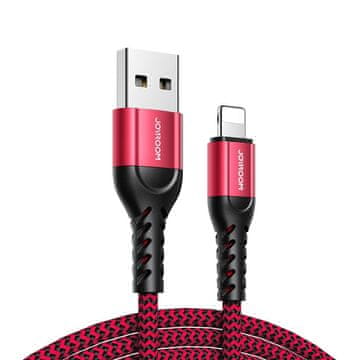 Joyroom N10 3x kabel USB / Lightning 0.25m + 1.2m + 2m, crvena