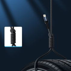 Joyroom N10 3x kabel USB / Lightning 0.25m + 1.2m + 2m, crvena