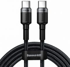 BASEUS Quick Charge podatkovni kabel, Tip-C, 100 W, 2 m,crno-sivi (CATKLF-ALG1)