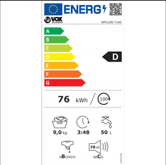 VOX electronics perilica rublja WM 1290-T14D