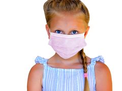 Higijenska maska za nos i usta, dječja, 3-slojna, za jednokratnu uporabu, roza, 50 komada
