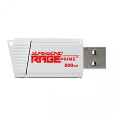 Patriot Supersonic Rage Prime memorijski ključ, USB 3.2, 500 GB, 600 MB/s (PEF500GRPMW32U)