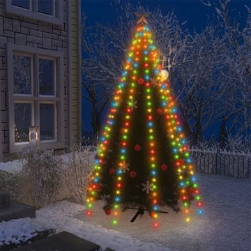 Vidaxl Niz lampica za božićno drvce, 300 LED dioda u boji, 300 cm