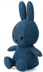 Bon Ton Toys Miffy Denim zeko mekana igračka, 23 cm, kaubojsko plava