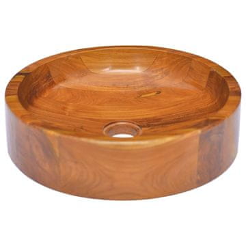 Vidaxl Umivaonik od tikovine Φ40x10 cm