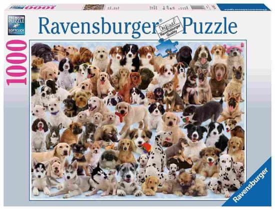 Ravensburger Kolaž sa psima slagalica, 1000 dijelova