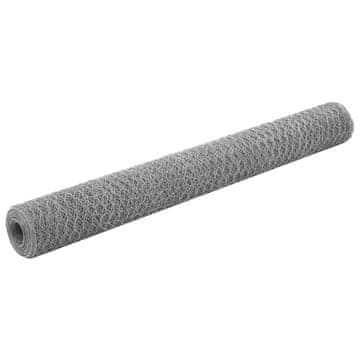 Vidaxl Pocinčana čelična mrežasta ograda 25x1,2 m srebrne boje