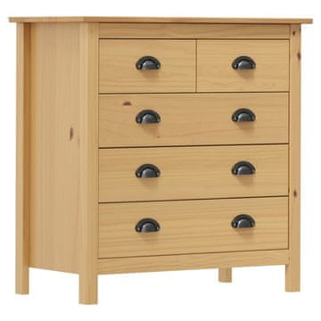 Vidaxl Hill komoda s ladicama, 79x40x80 cm, masivno borovo drvo