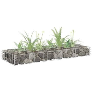 Vidaxl Podignuta gabionska posuda, pocinčani čelik, 90x30x10 cm