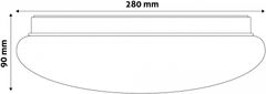 Avide LED stropna svjetiljka, stropna svjetiljka Cordelia, 4000K, 12W, 280x90mm, SZ