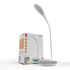 Avide Ben LED stolna svjetiljka, 4 W, RGB, punjiva, bijela