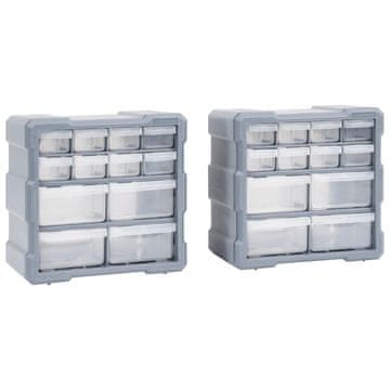 Vidaxl Organizatori s 12 ladica 2 kom 26,5 x 16 x 26 cm