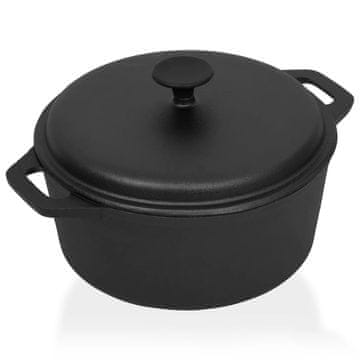 Vidaxl Lonac za pečenje, Ø26,5 cm, lijevano željezo