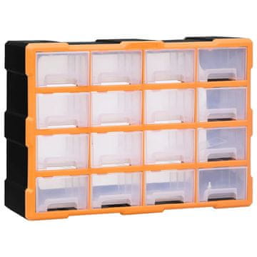 Vidaxl Organizator sa 16 srednjih ladica, 52x16x37 cm