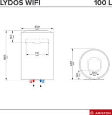Ariston Lydos WiFi 100 V 1,8K EN EU električna grijalica vode - bojler (3201988)
