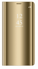 Onasi Clear View maskica za LG K42 / LG K52, preklopna, zlatna