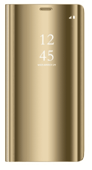 Clear View maskica ​​za LG K42 / K52, preklopna, zlatna