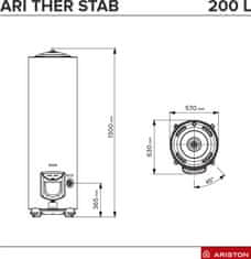 Ariston Ari 200 STAB 570 THER MO VS EU električna grijalica vode (3000618)