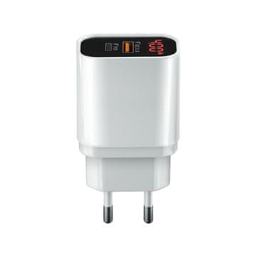 Forever Punjač za telefon PD+QC3.0 2xUSB-C 20W crno-bijeli