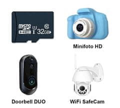 Netscroll Micro SD memorijska kartica 32 GB, za mobitel, kameru, zvonce i fotoaparat, sigurno dugotrajno pohranjivanje podataka, MicroSD