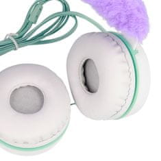 MG Plush Bear pliš slušalice s ušima, bijela