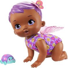 Mattel My Garden Baby lutka, puzajuća sa zvukovima, ljubičasta (HBH42)