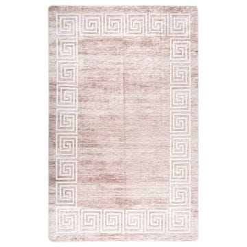 Vidaxl Perivi tepih, 80x150 cm, bež, protuklizni