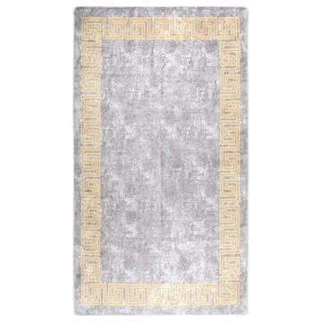 Vidaxl Perivi tepih 190x300 cm sivi protuklizni
