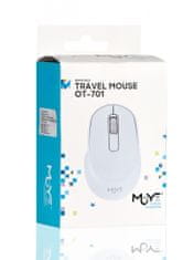 Moye OT-701 miš, bežični, putni, bijeli