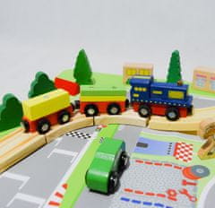 Aga4Kids Drvena željeznička staza 75 dijelova