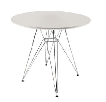 Aga Okrugli blagovaonski stol 80 cm Bijeli