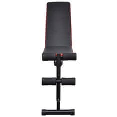 Vidaxl Podesiva klupa za trbušnjake sa setom utega 60,5 kg